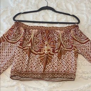 Off the shoulder Crop Top Blouse